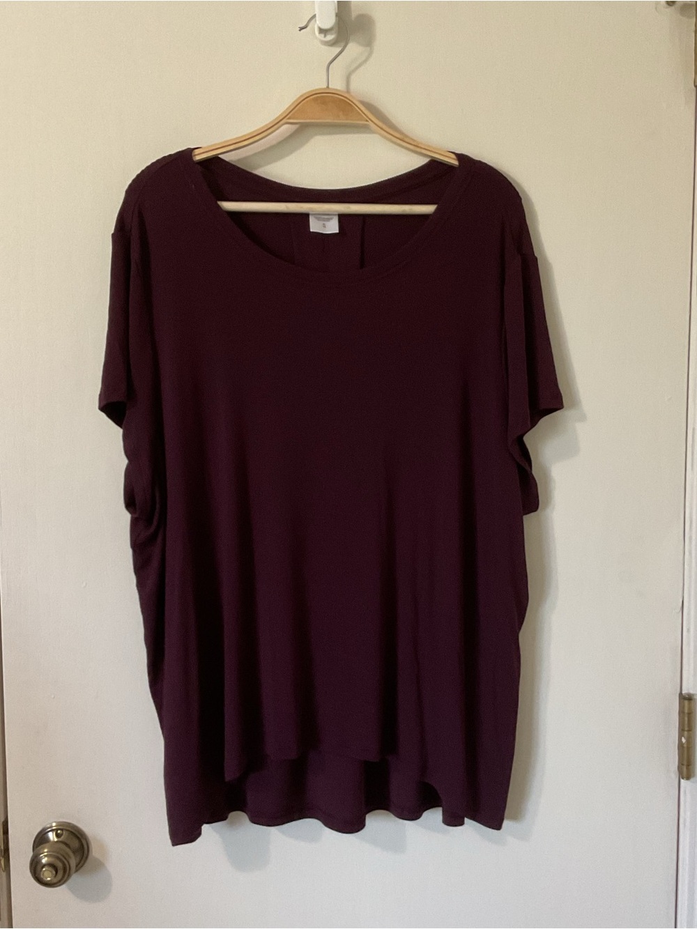 Athleta Move w/ Ease Ultra Soft Lightweight Stretch Oversized Plum Casual Top XL